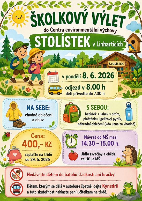 výlet stolístek úprava